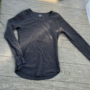 Grey old navy long sleeve waffle shirt xs